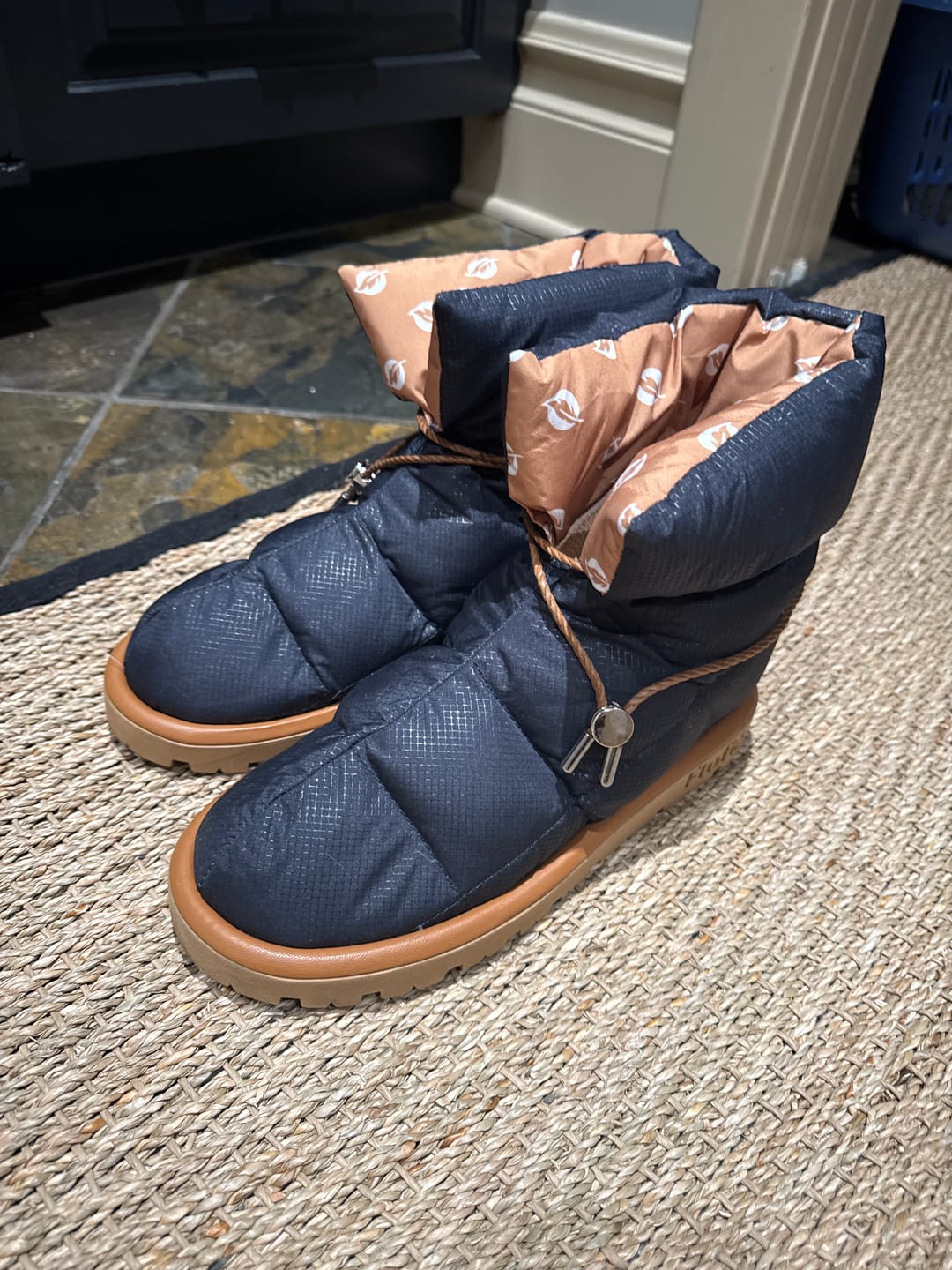 Customer photo review of Classic Navy Blue Down Boot