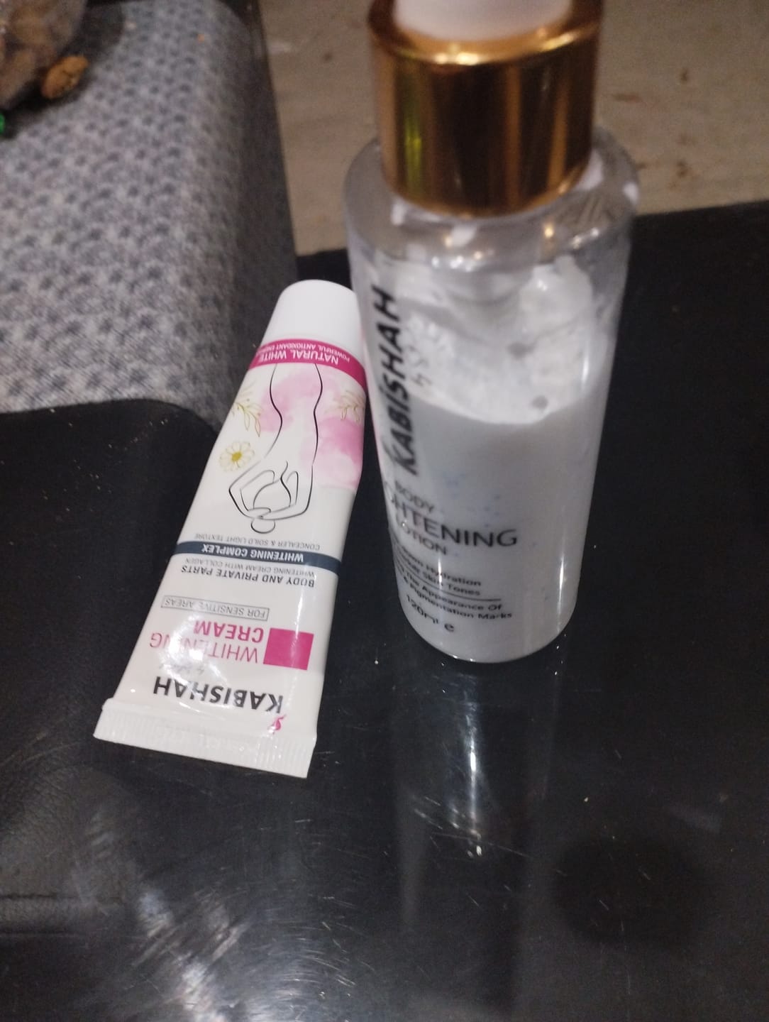 Customer photo review of Body Brilliance - Whitening Bundle: Cream & Lotion Duo