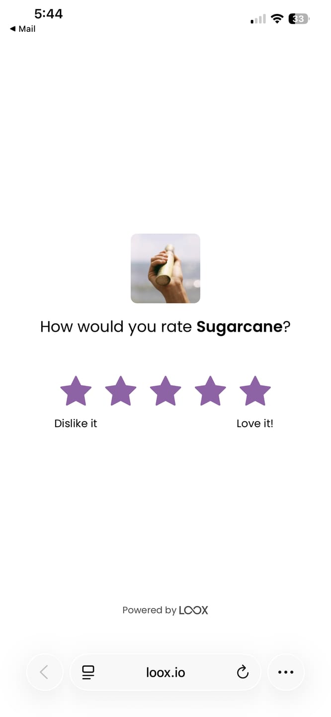 Customer photo review of Sugarcane