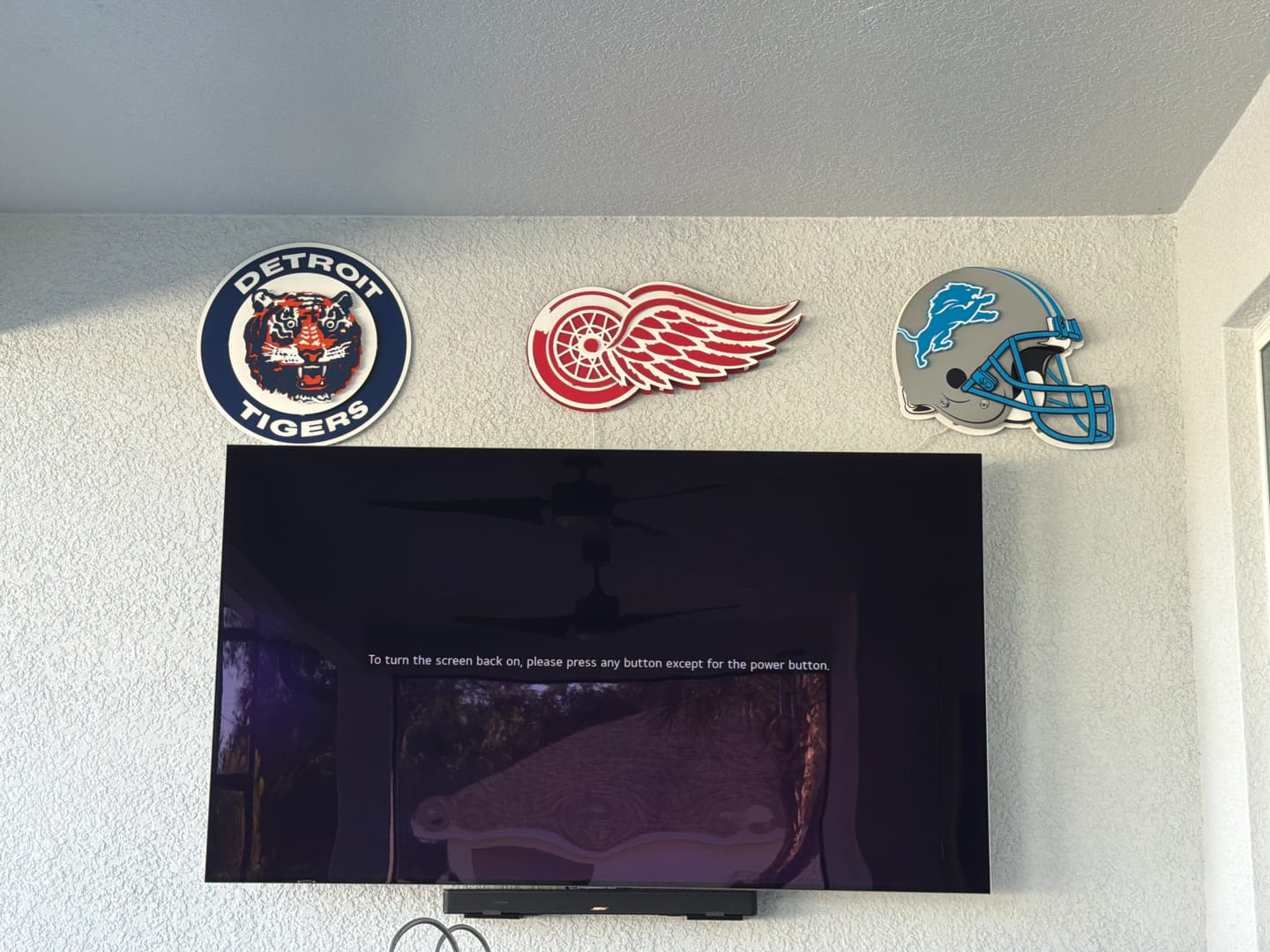Customer photo review of Detroit Lions BLITZ Collection - 8 Layer Helmet 3D Vintage Metal Wall Art