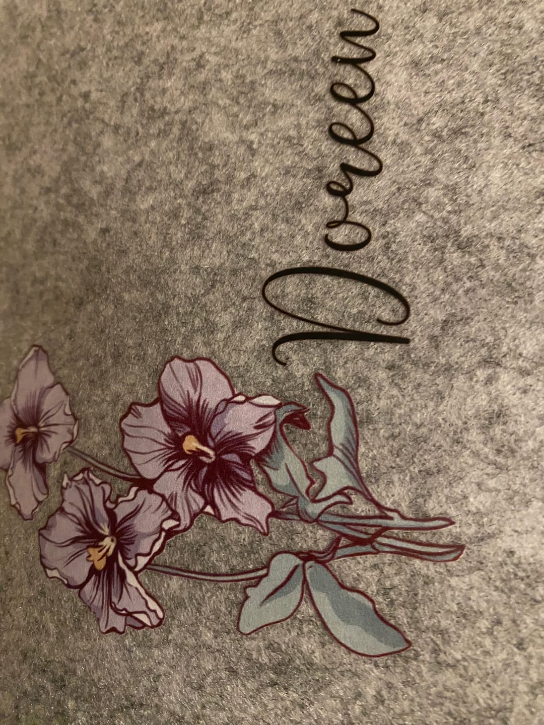 Customer photo review of Deine Blume - Individuelle Kosmetiktasche Filz