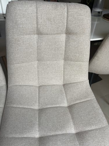 Customer photo review of BJORN - Lot de 2 chaises en métal et tissu beige