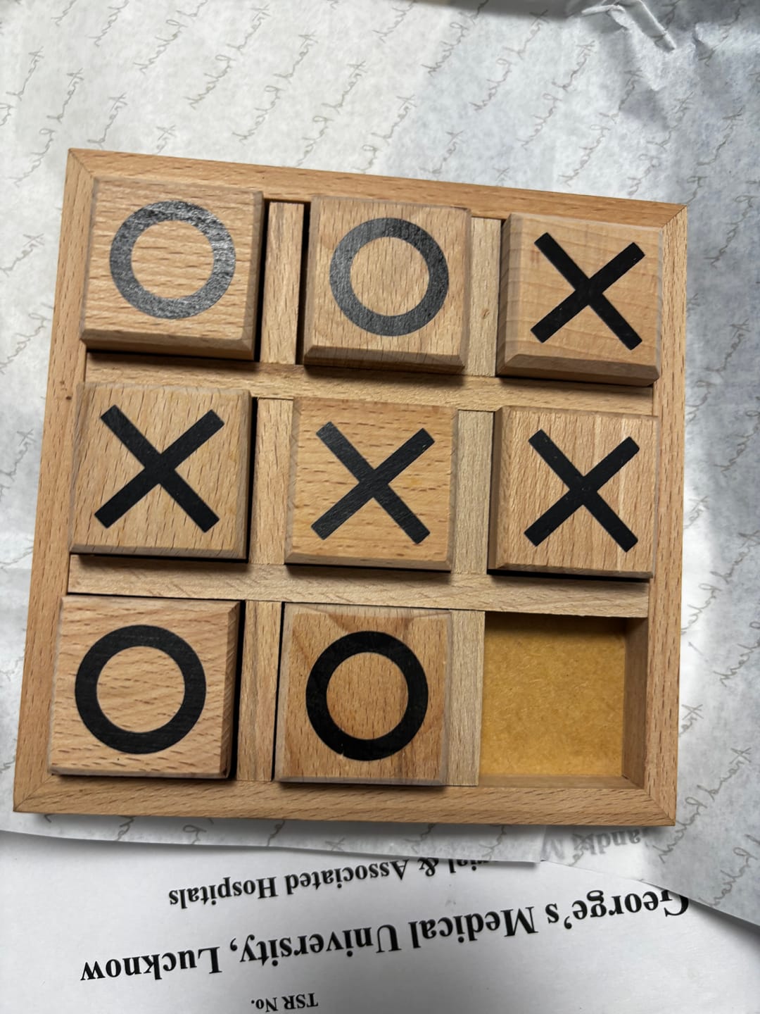 Customer photo review of Tic Tac Toe - Rubber Wood