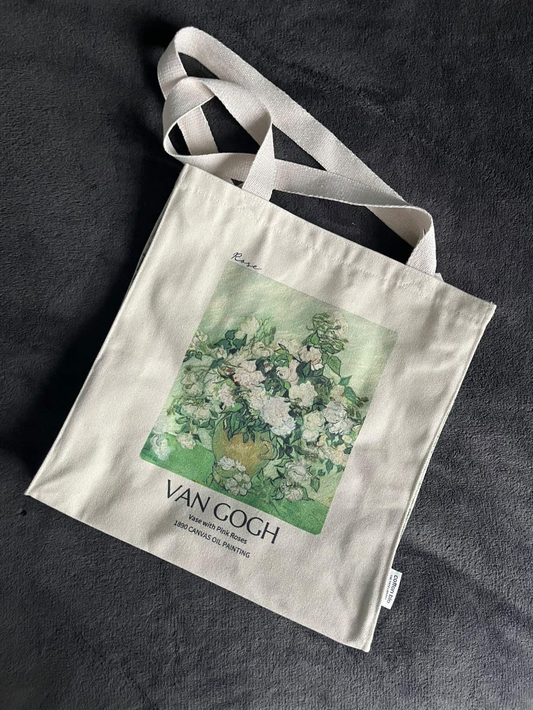 Customer photo review of Van Gogh "White Rose" - Tote Bag