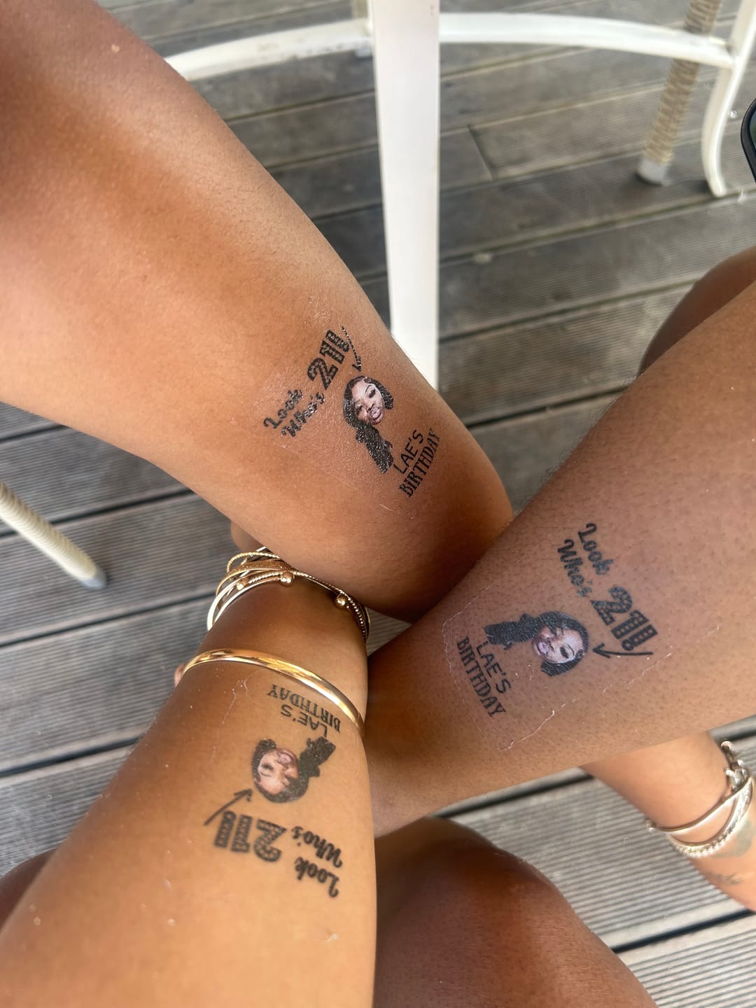 Customer photo review of Look Who's Birthday! Custom Tattoo
