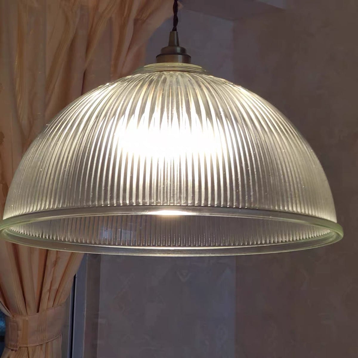 Customer photo review of Modern Farmhouse Glass Dome Pendant Light