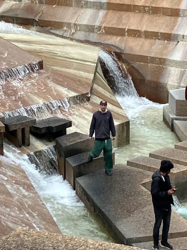 Customer photo review of Japanese Waterproof Breathable Loose Casual Pants