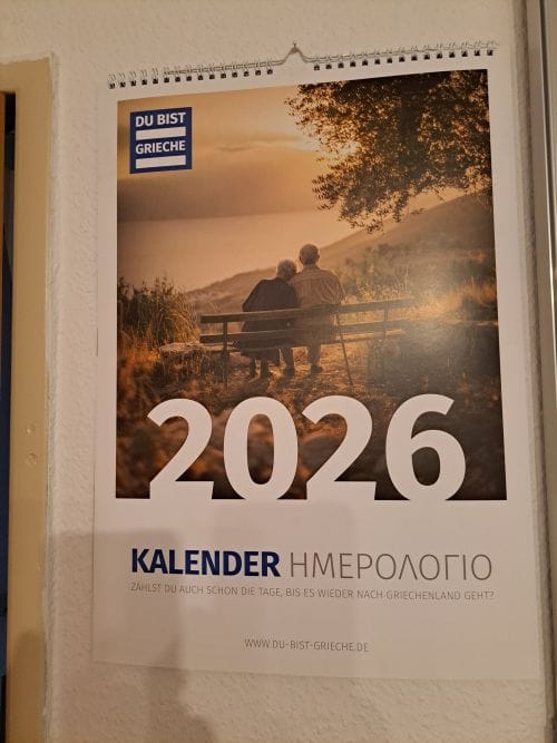 Customer photo review of DU BIST GRIECHE Kalender 2026