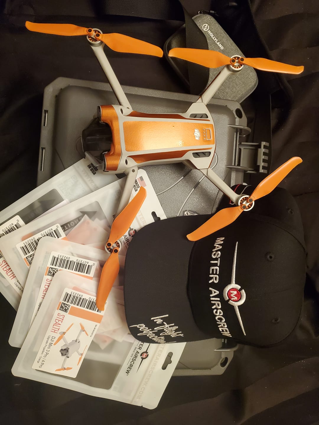 Customer photo review of DJI Mini 3 Pro / 4 Pro STEALTH Upgrade Propellers - x4 Orange