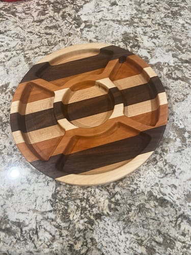 Customer photo review of 11.75x11.75" Five Pocket Tray 10 Acrylic Router Template