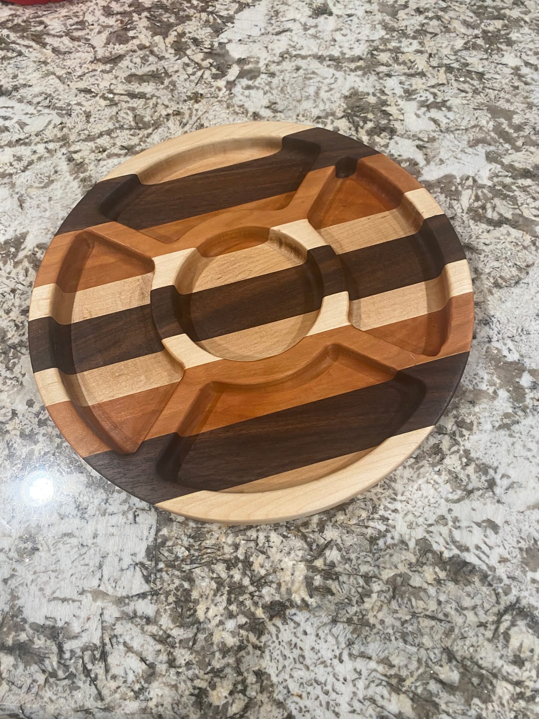 Customer photo review of 11.75x11.75" Five Pocket Tray 10 Acrylic Router Template