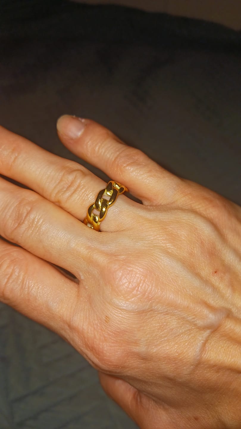 Customer photo review of Cuban Link Ring