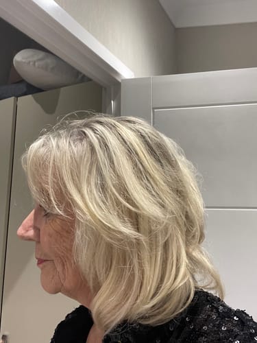 Customer photo review of Face Framing Layers / Clip In Extensions / Human Hair / 14 inches / 15 grams