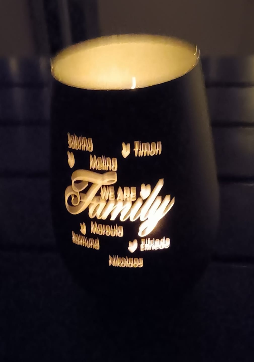 Customer photo review of We are Family - Familien-Windlicht