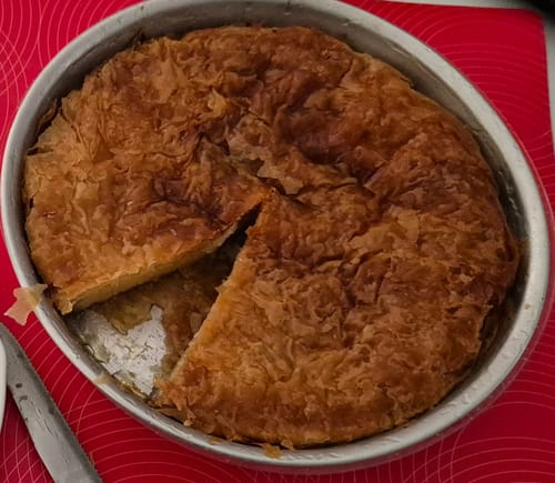 Customer photo review of Traditional Galaktoboureko – Custard Phyllo Pie (approx. 1200g)