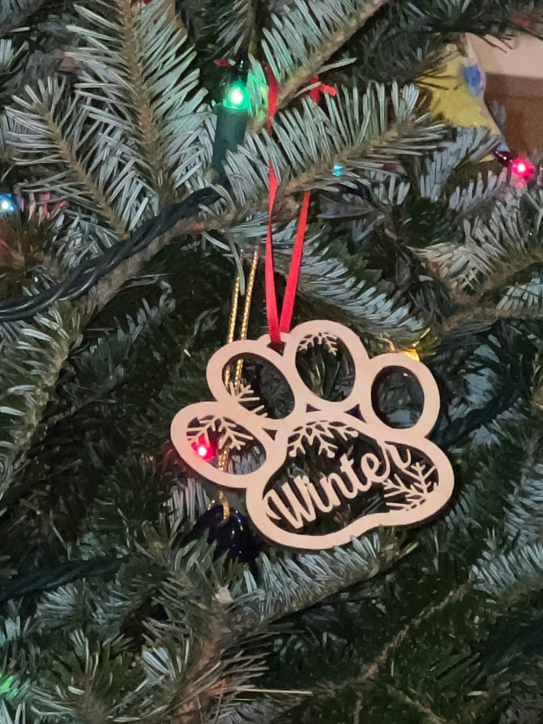 Customer photo review of Personalized Pet Christmas Ornament