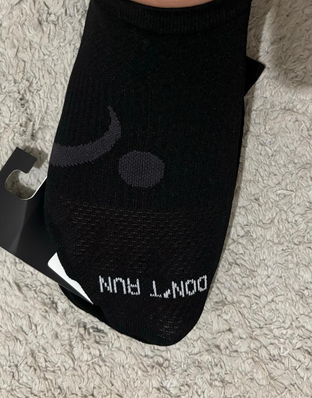 Customer photo review of High Performance Running Socks 1" - Black
