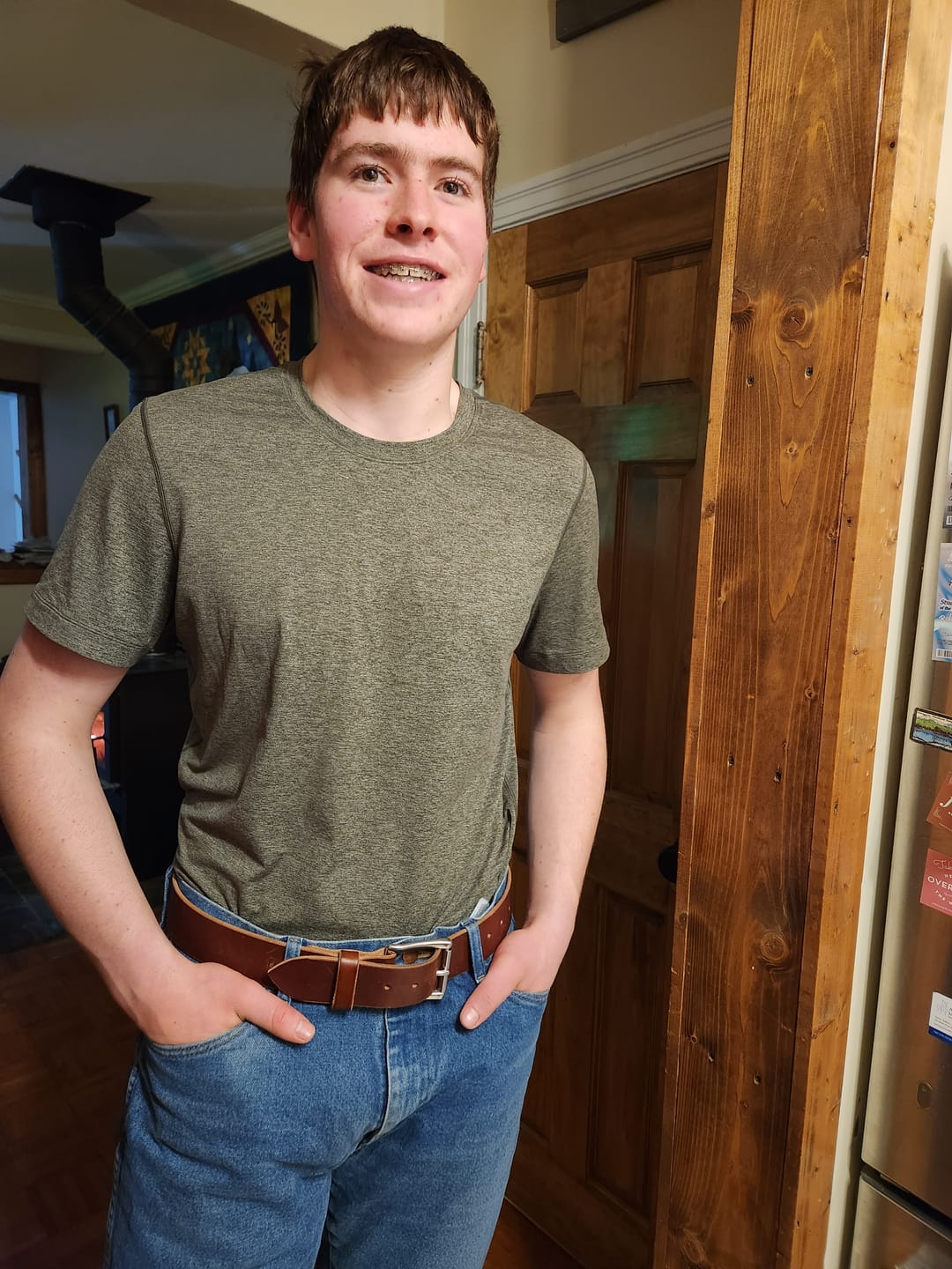 Customer photo review of The Man Belt – 1¾″ Heavy-Duty Leather Work Belt (Rich Brown)