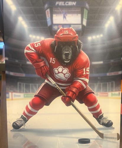 Customer photo review of Artzuzu Custom Portrait For Pets - The Ice Hockey Player