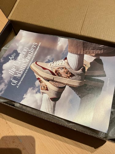 Customer photo review of The Creation of Adam Sneakers
