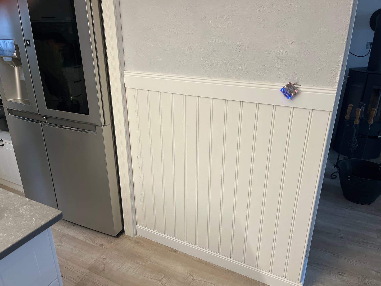 Customer photo review of Helmipaneeli 15x95, Mänty, Valkoinen