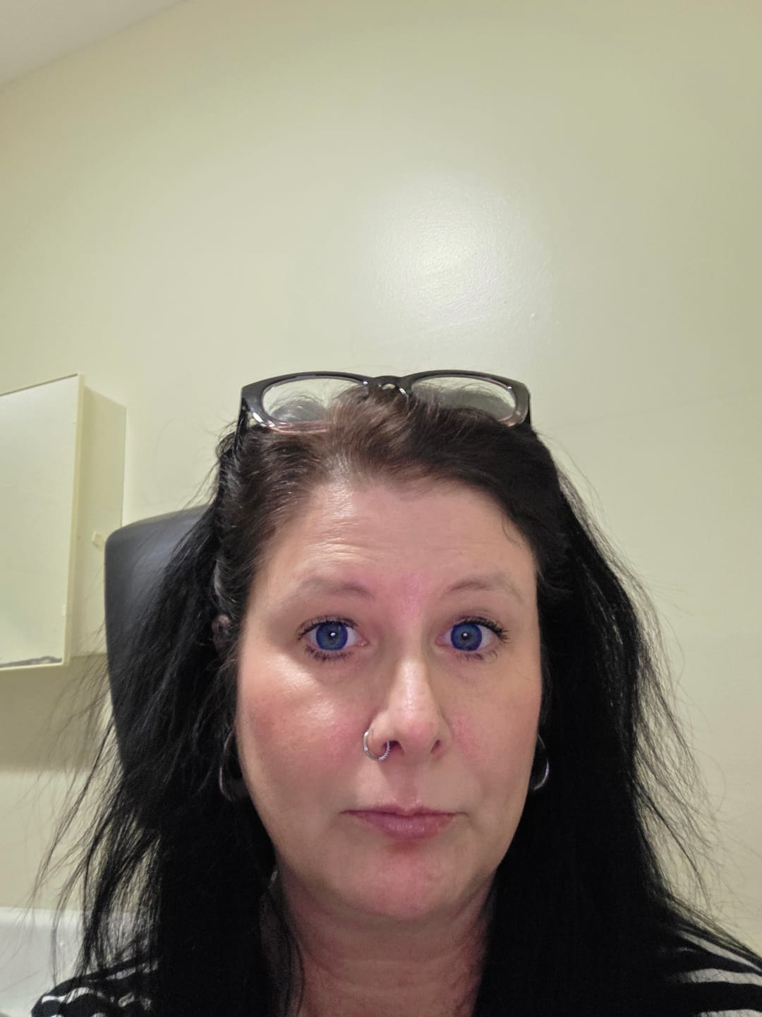 Customer photo review of Yari Blue Prescription Colored Contact Lenses