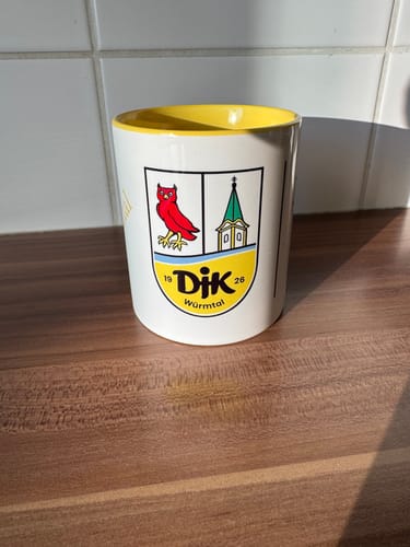 Customer photo review of TassenExpress - Becher Keramik Tasse mit Logo bedruckt 325ml Firmenlogo