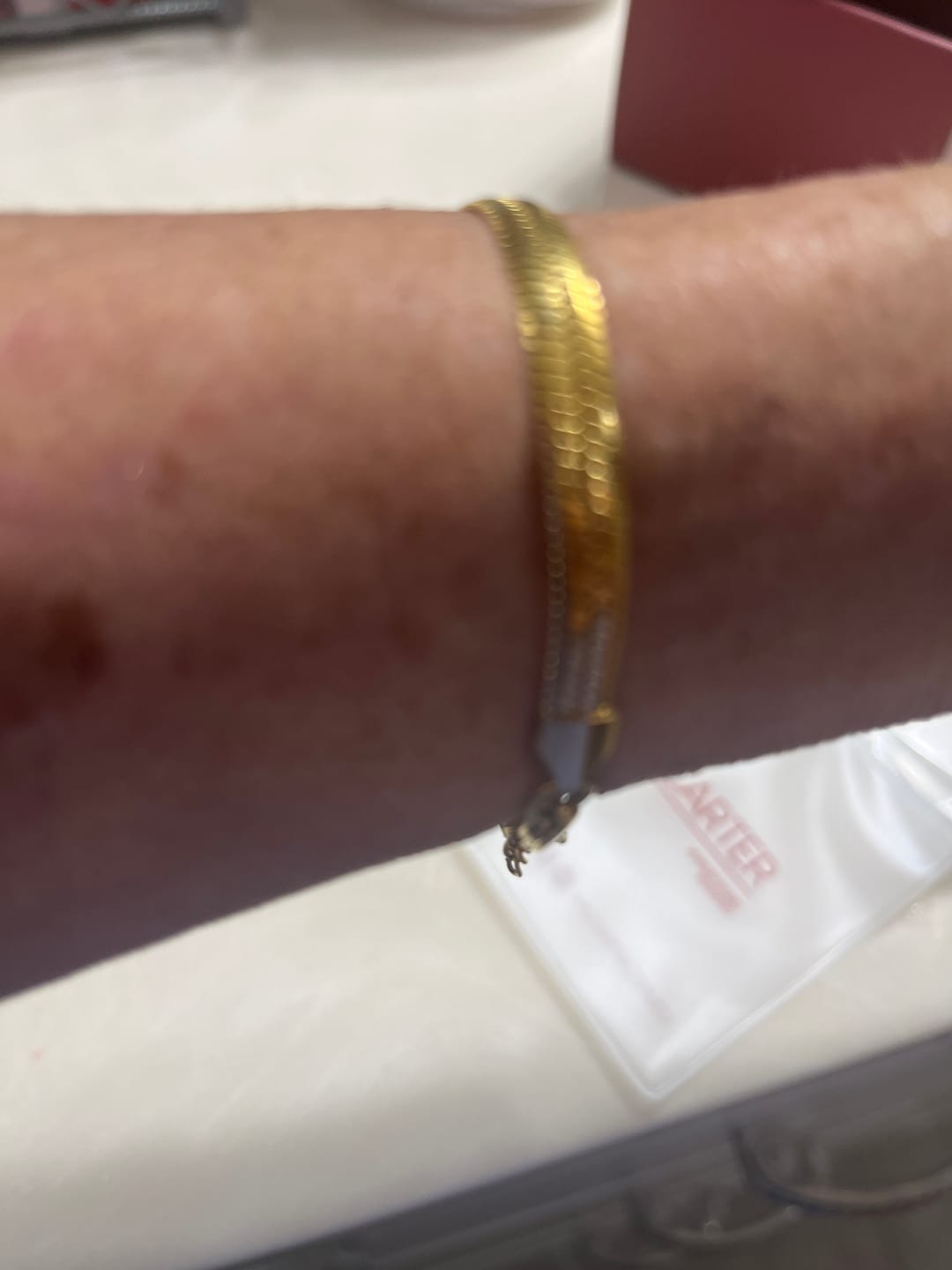 Customer photo review of Angelica® Stainless Steel Herringbone Bracelet (Bundle)