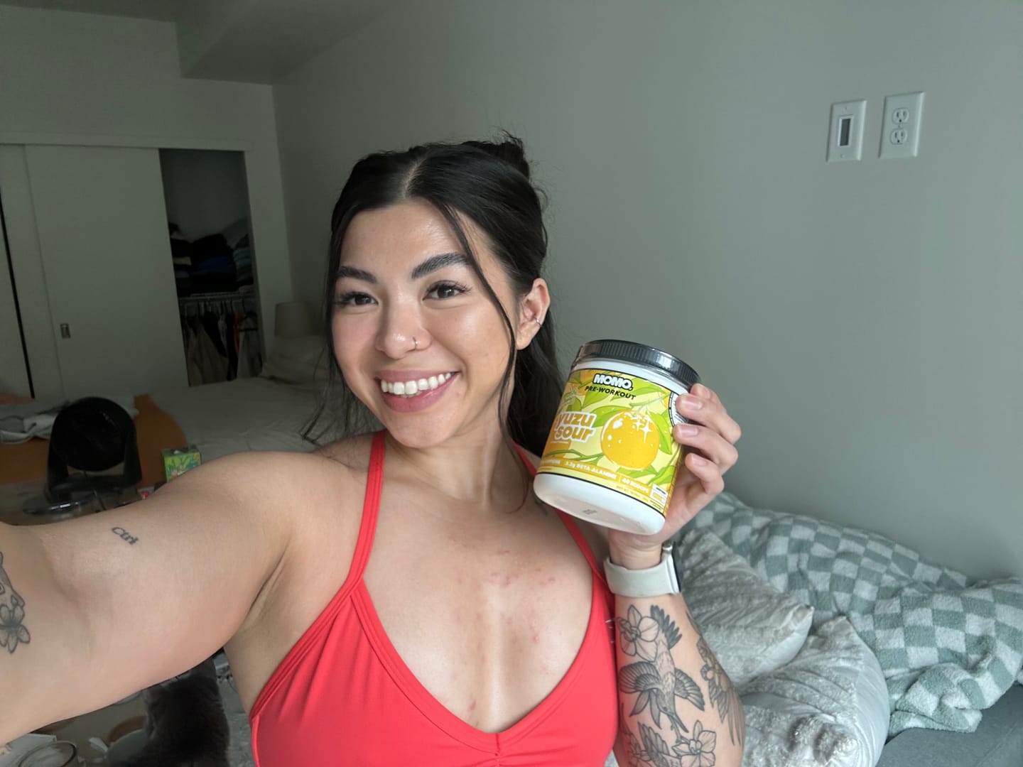 Customer photo review of MOMO® Pre-Workout | Yuzu Sour | 40 Scoops