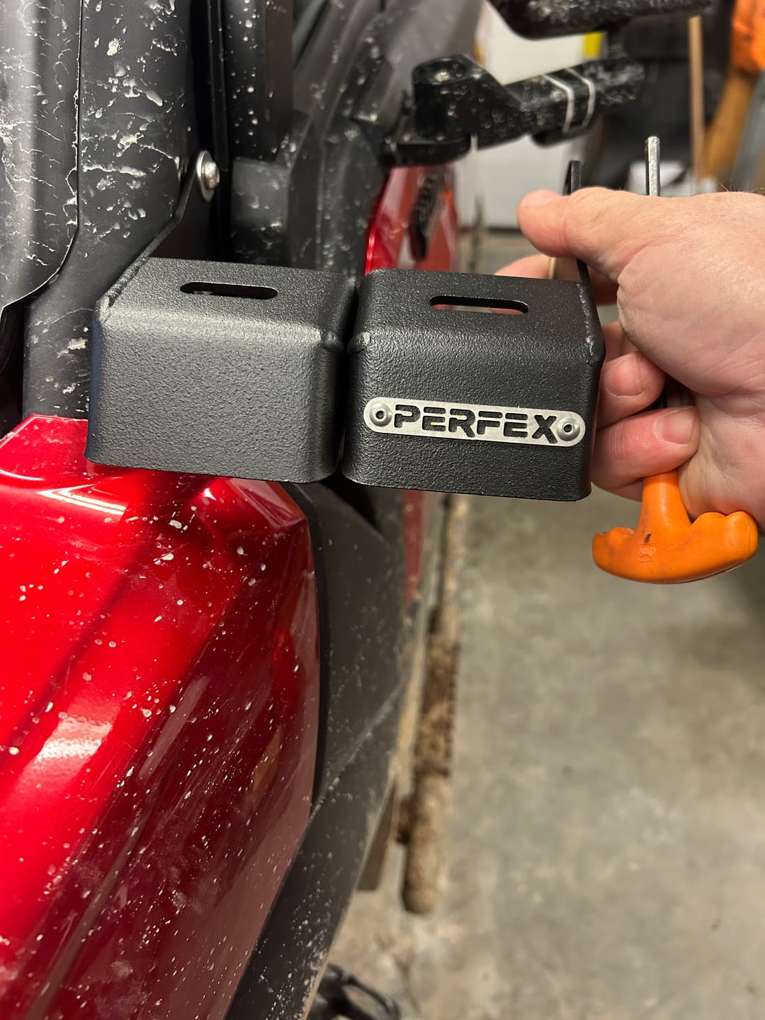 Customer photo review of CFMoto UForce U10 PRO — Front Cube Light Mounting Brackets