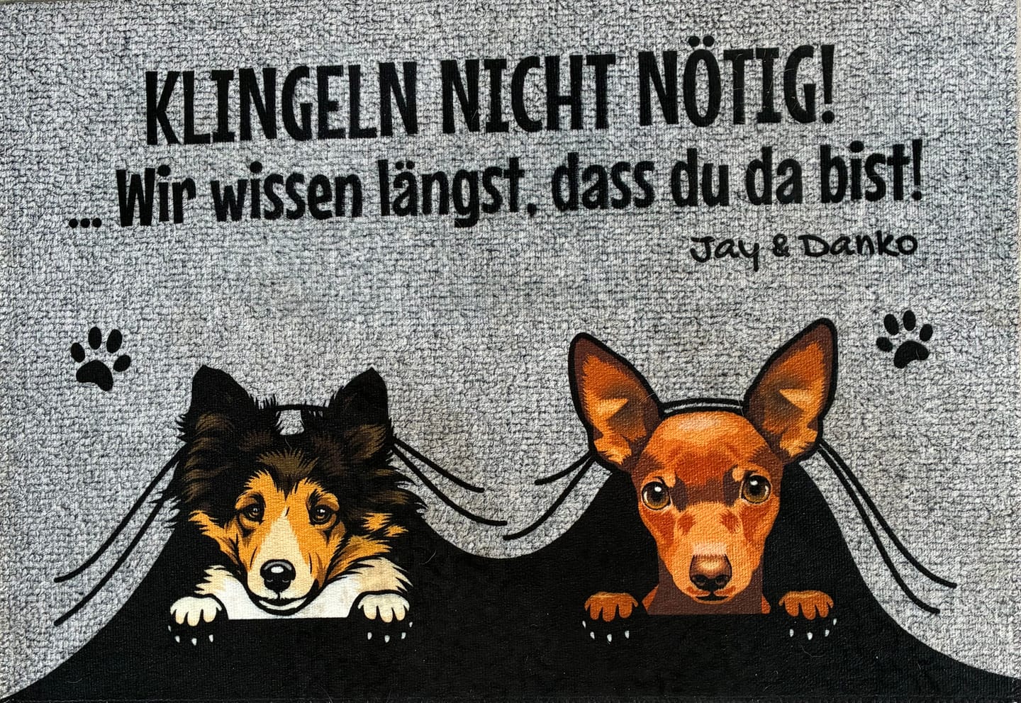 Customer photo review of Klingeln nicht nötig - Individuelle Fußmatte