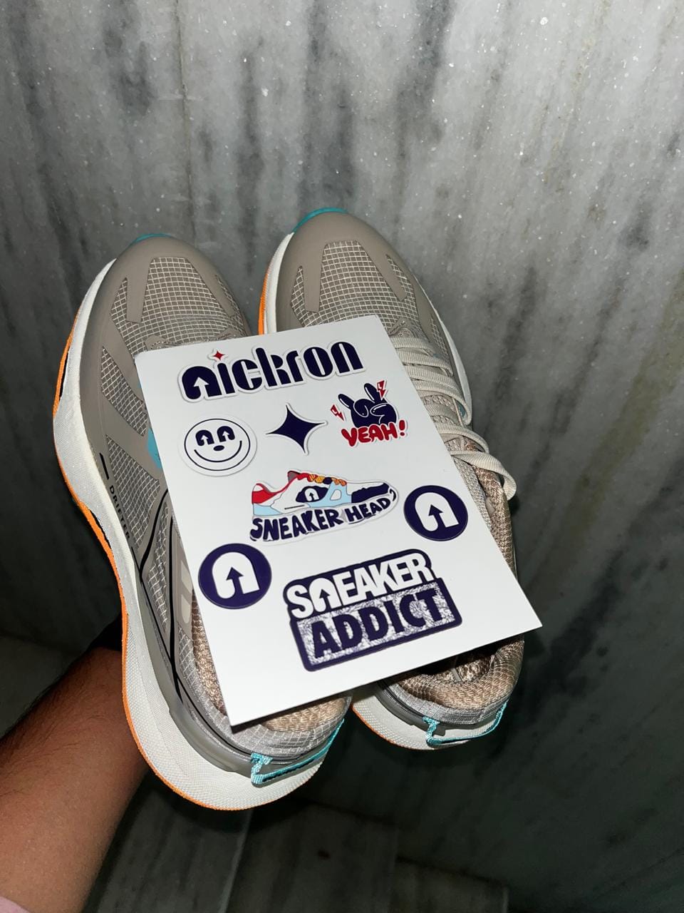 Customer photo review of Drifter Beige Aqua Running High Heel Sneakers