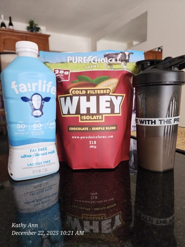Customer photo review of Whey Protein Isolate Chocolate