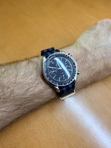 Customer photo review of Blue Bond Nylon Watch Strap