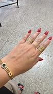 Customer photo review of Colar London Cents Banhado em Ouro 18K