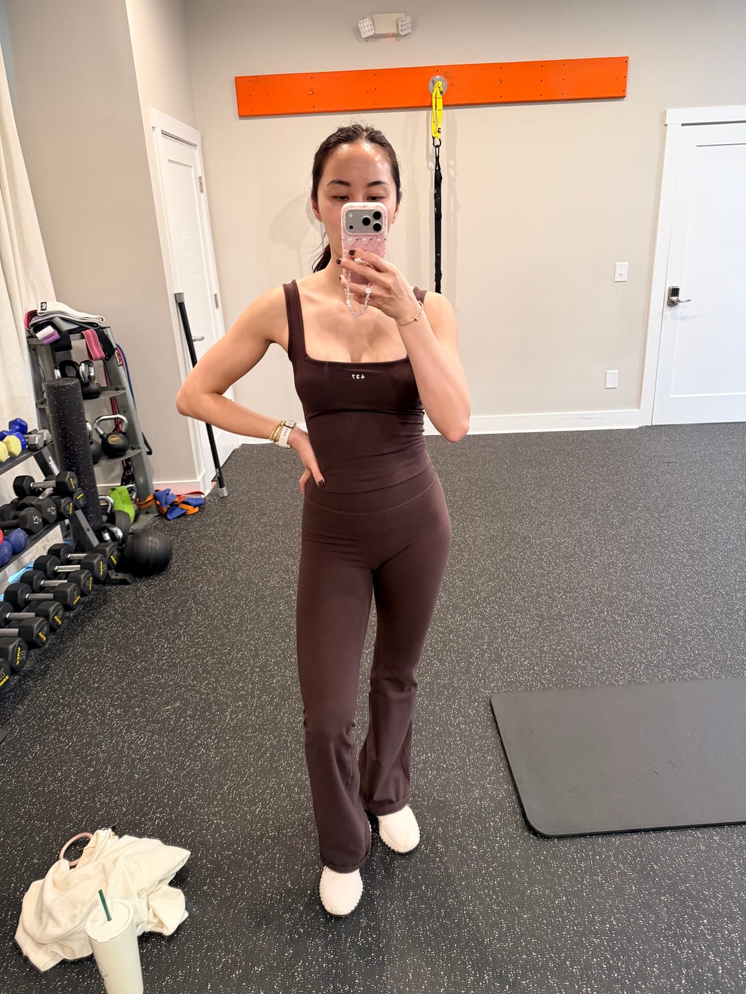 Customer photo review of The Leisure Pant / Espresso