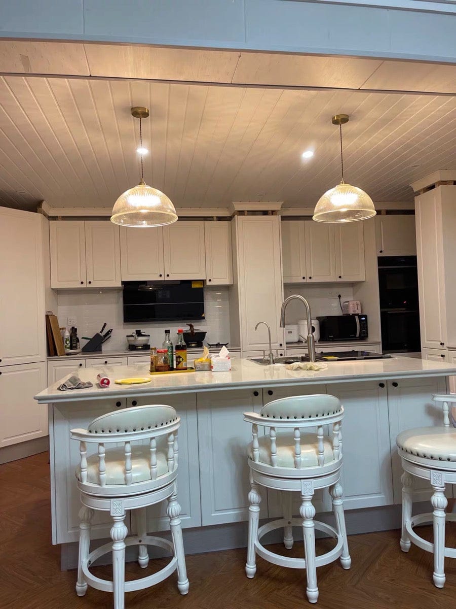 Customer photo review of Modern Farmhouse Glass Dome Pendant Light