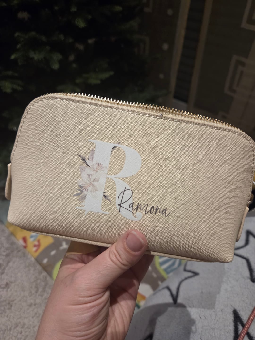 Customer photo review of Deine Initiale - Individuelle PU Kosmetiktasche