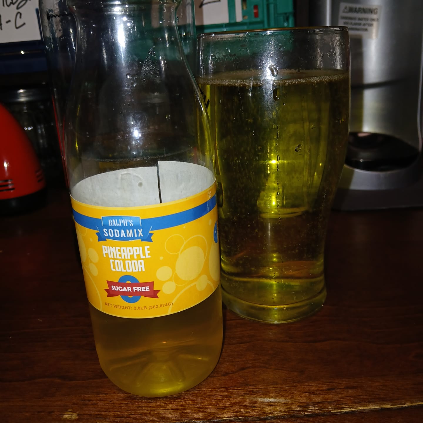 Customer photo review of Pinapple Colada Sparkling Water Flavoring Syrup
