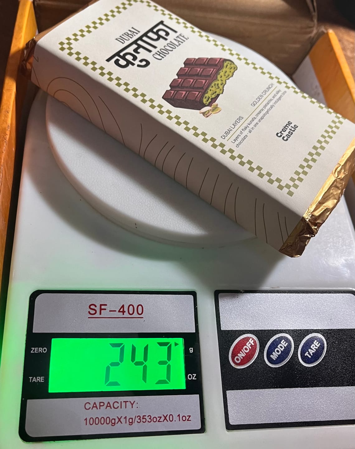 Customer photo review of Dubai Viral Kunafa Chocolate Bar