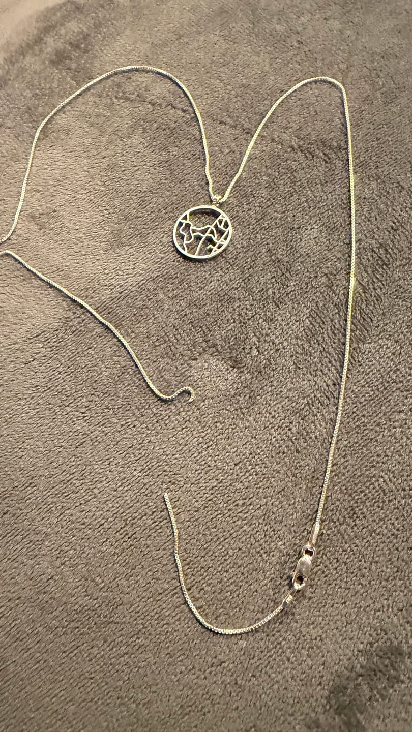 Customer photo review of Your Map Jewelry