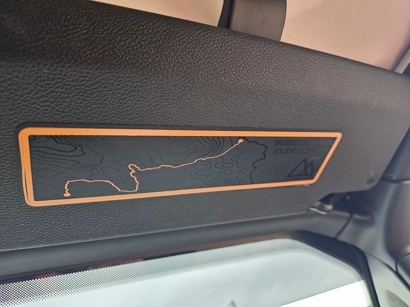 Customer photo review of Sun Visor Decal Set – Covers OEM Warning Labels | Driver + Passenger Pair