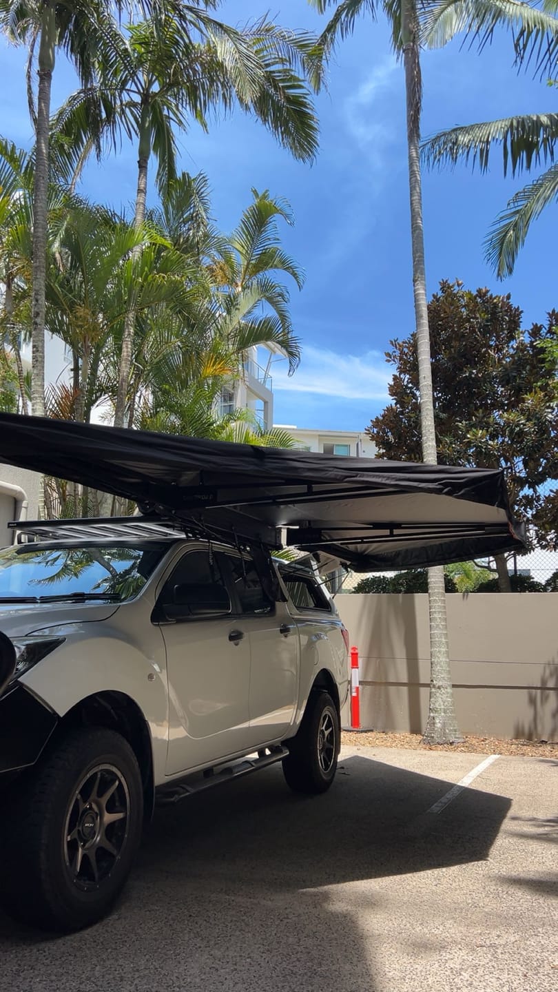 Customer photo review of OPENROAD 180 Free Standing Awning