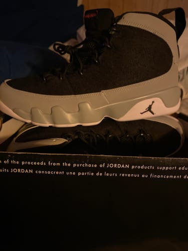 Customer photo review of Jordan 9 Retro GS "Particle Grey"