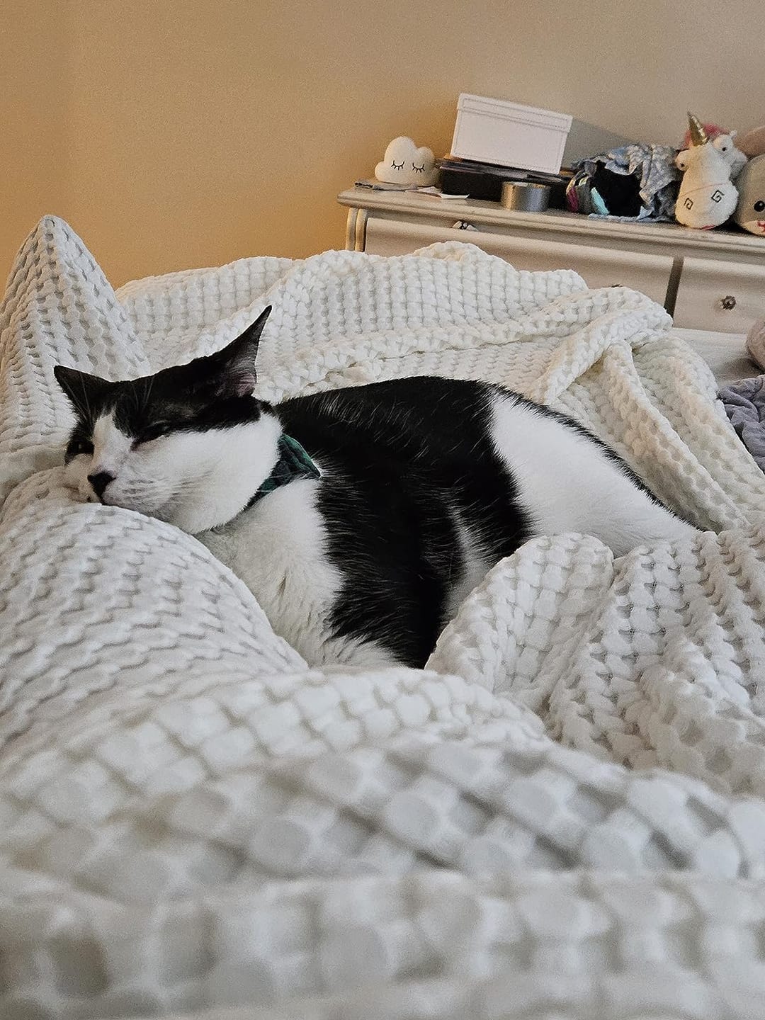 Customer photo review of Breeze Waffle Blanket