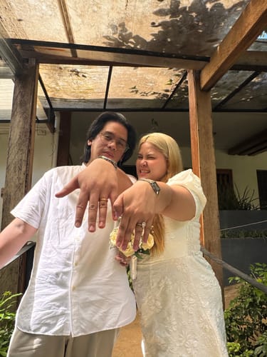 Customer photo review of 4ct Ellen Engagement Ring