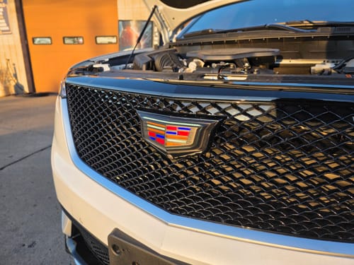 Customer photo review of Cadillac Logo Front Grille LED Luxury Metallic Dynamic Crystal Illuminated Emblem