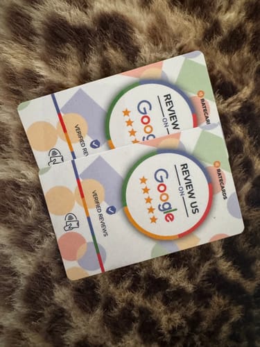 Customer photo review of Google Review Card - RATECARDS™