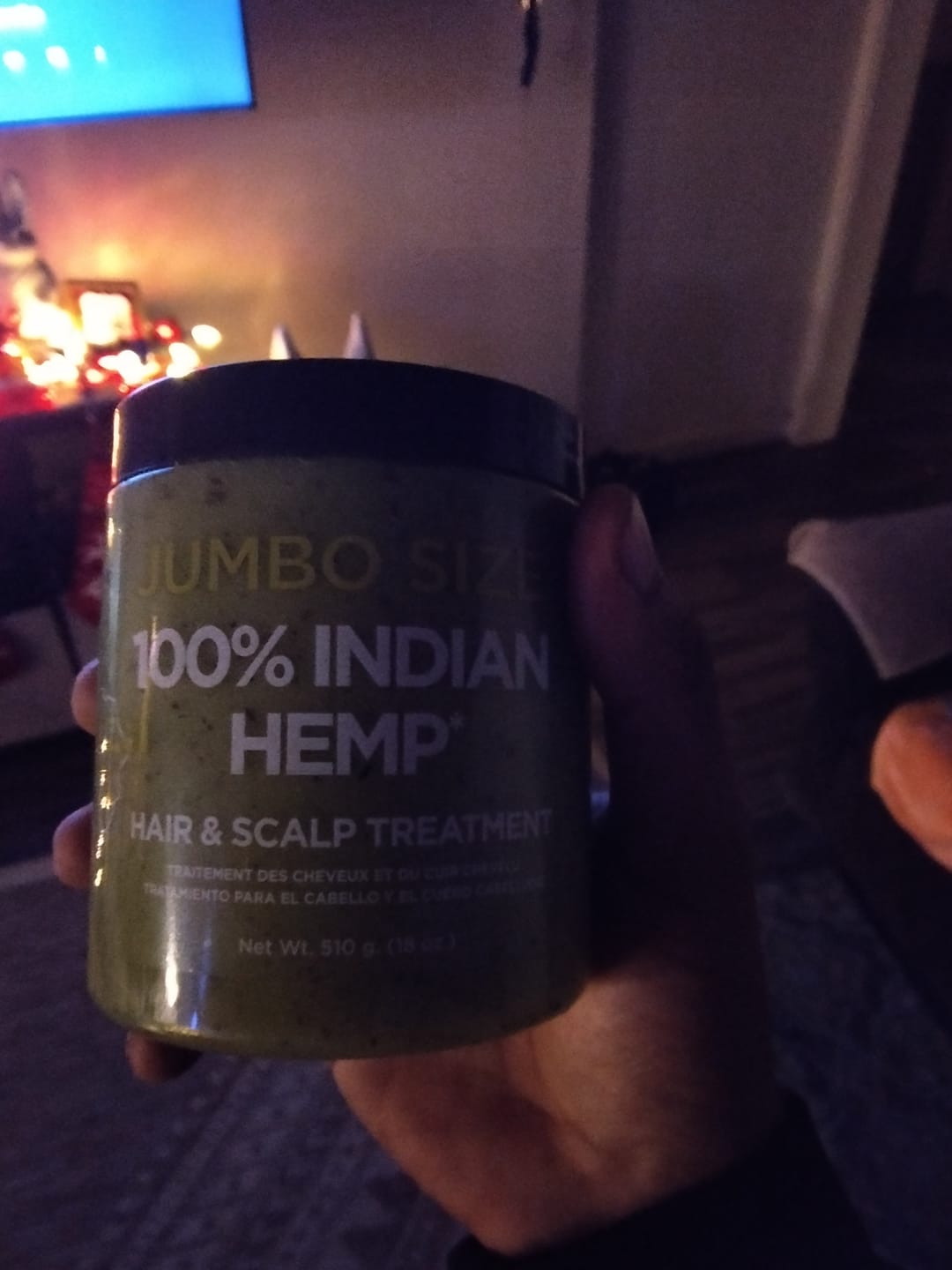 Customer photo review of Kuza Indian Hemp Hair & Scalp Treatment 4oz