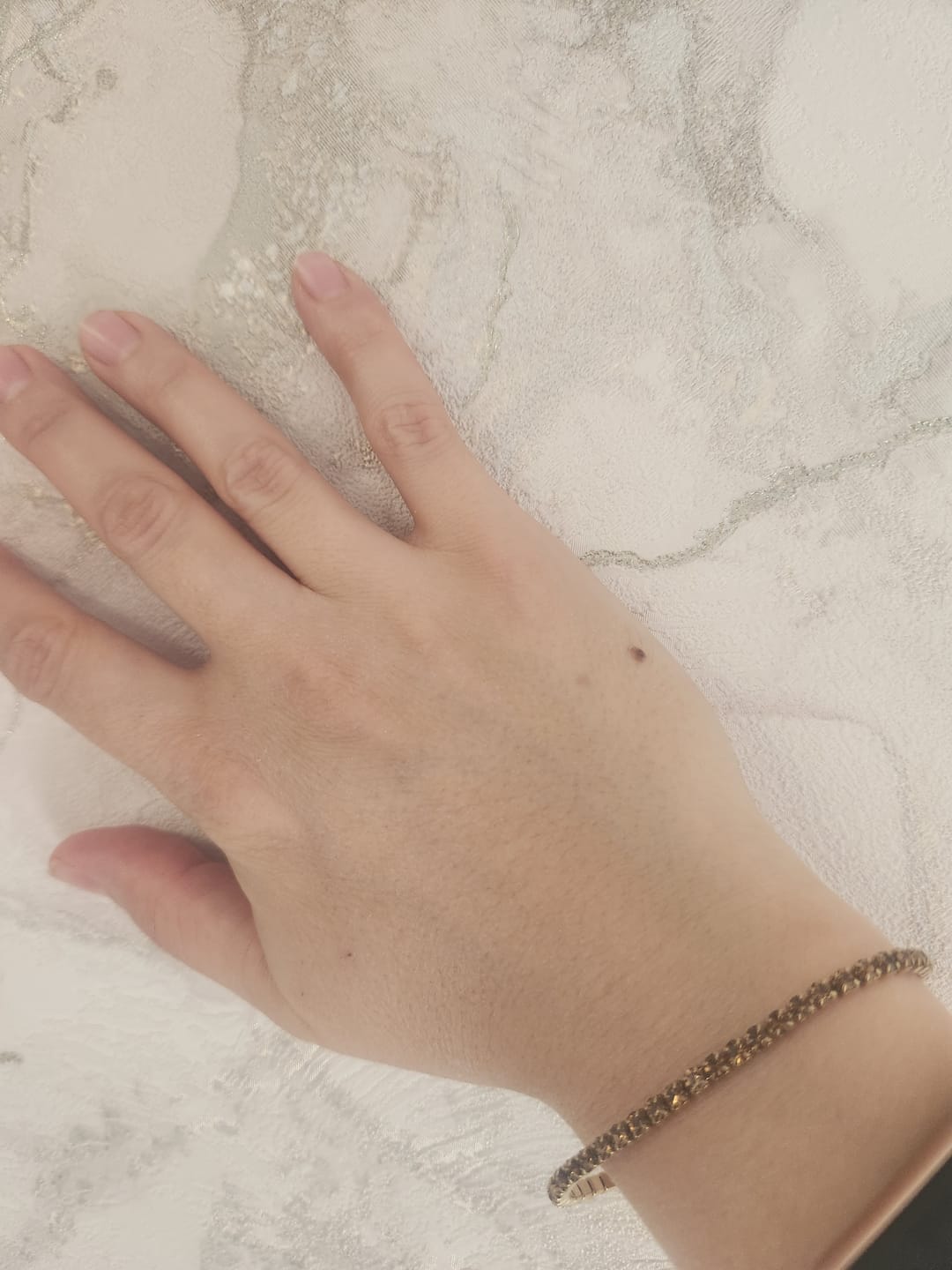 Customer photo review of Ava Gold Brown Bracelet